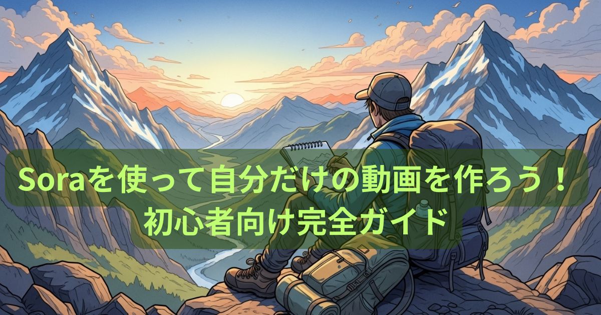 Soraを使って自分だけの動画を作ろう！初心者向け完全ガイド