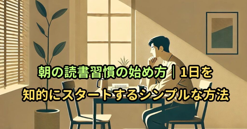 朝の読書習慣の始め方｜1日を知的にスタートするシンプルな方法
