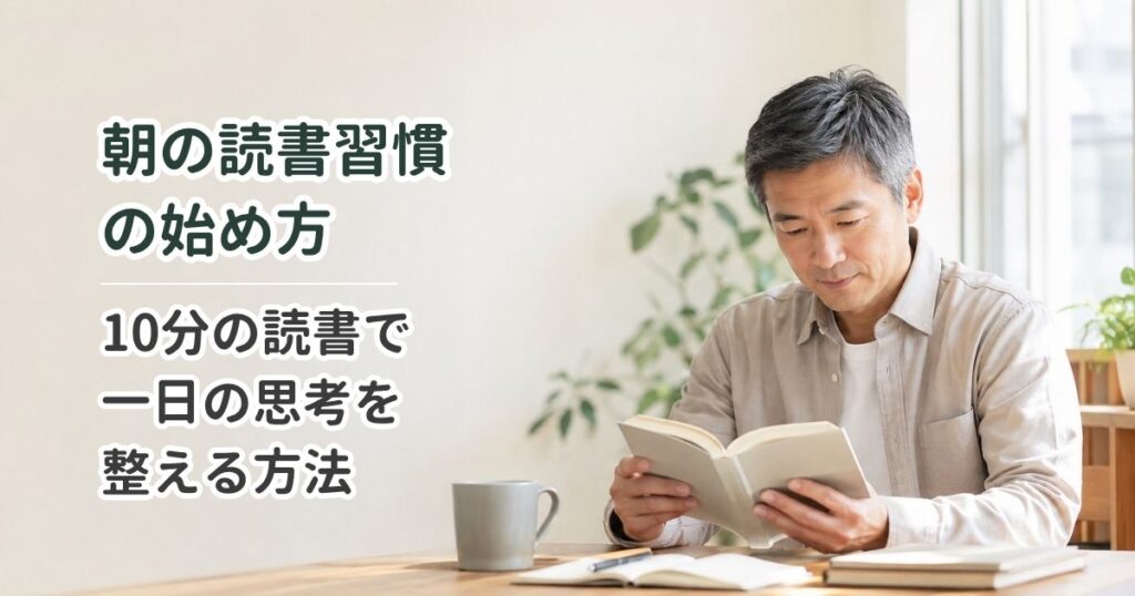 朝の読書習慣の始め方｜10分の読書で一日の思考を整える方法