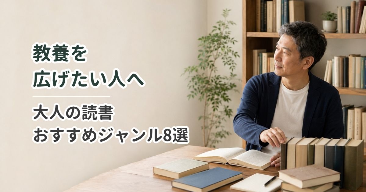 教養を広げたい人へ｜大人の読書おすすめジャンル8選