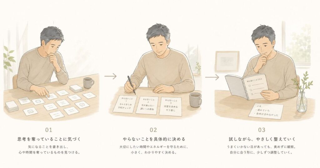 やらないことリストを作る3つのステップ