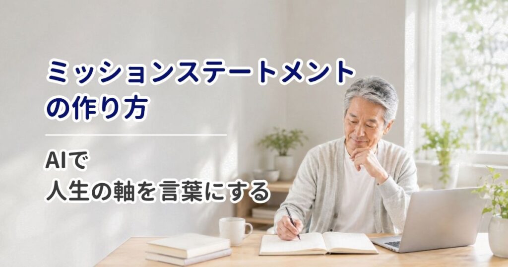 ミッションステートメントの作り方｜AIで人生の軸を言葉にする