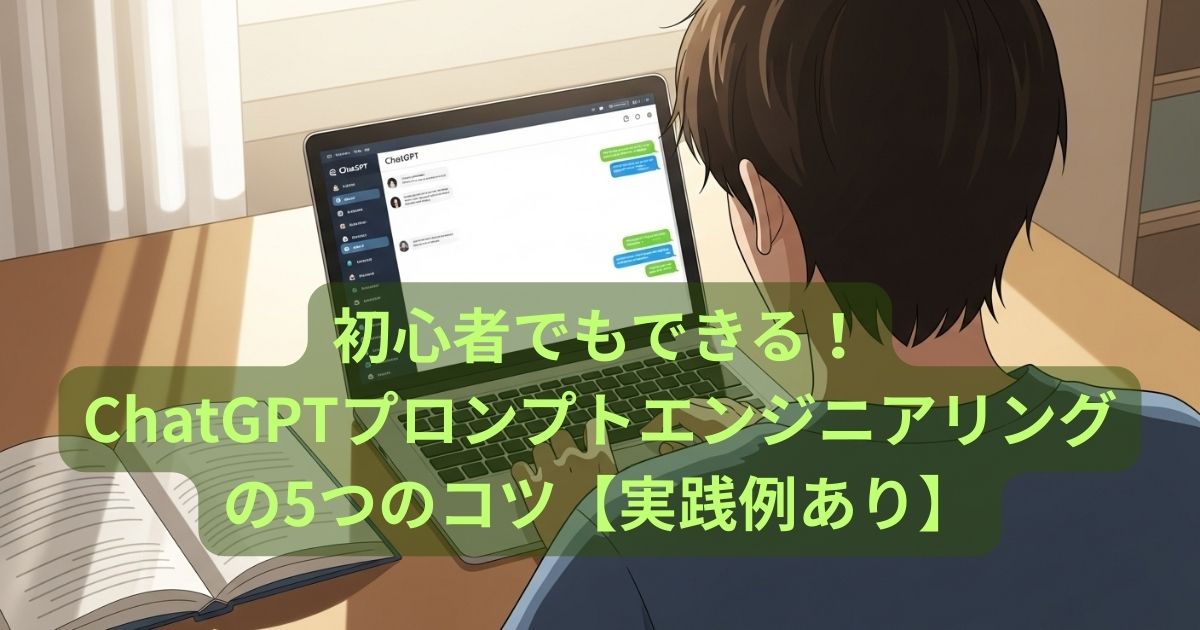 初心者でもできる！ChatGPTプロンプトエンジニアリングの5つのコツ【実践例あり】