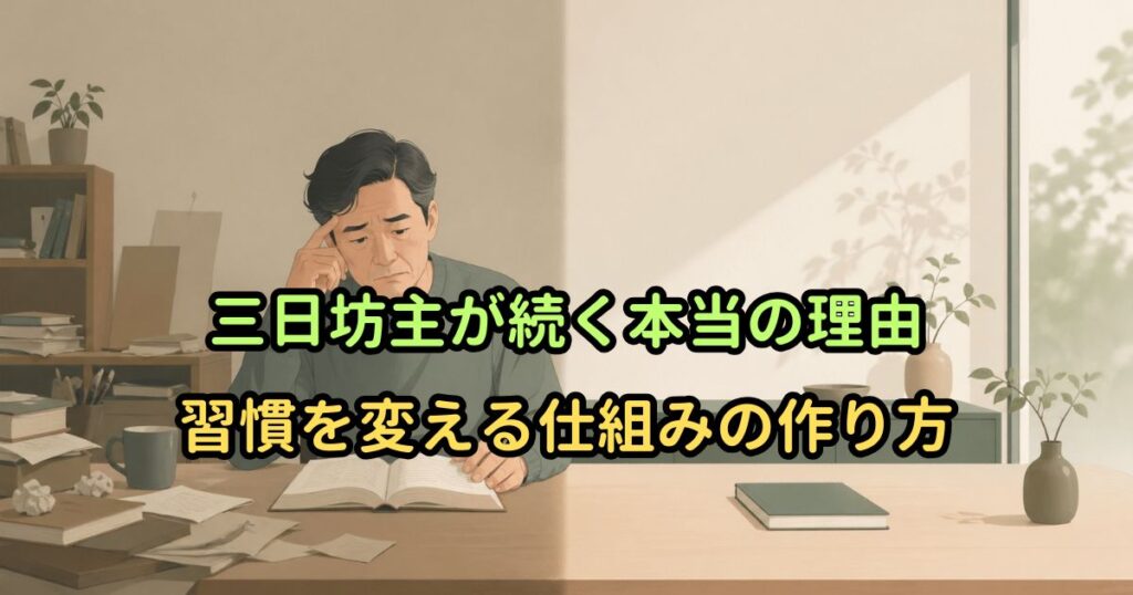 三日坊主が続く本当の理由｜習慣を変える仕組みの作り方