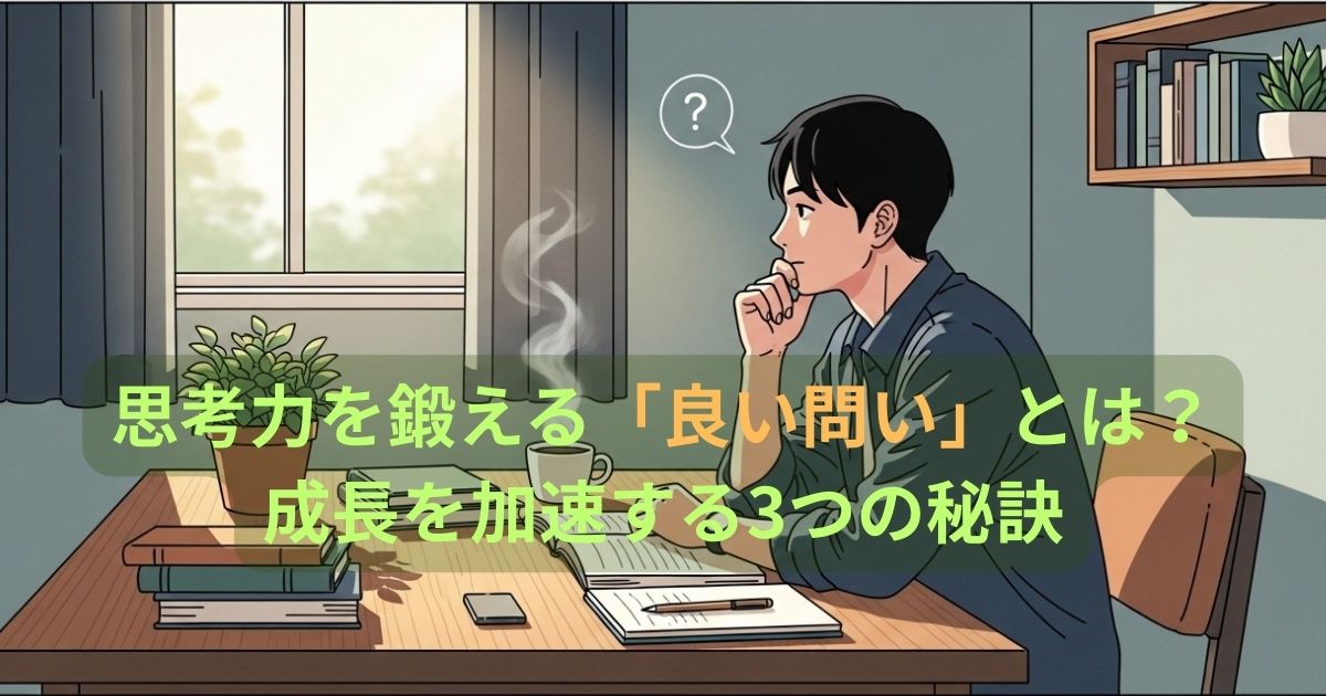 思考力を鍛える「良い問い」とは？成長を加速する3つの秘訣【実例つき】