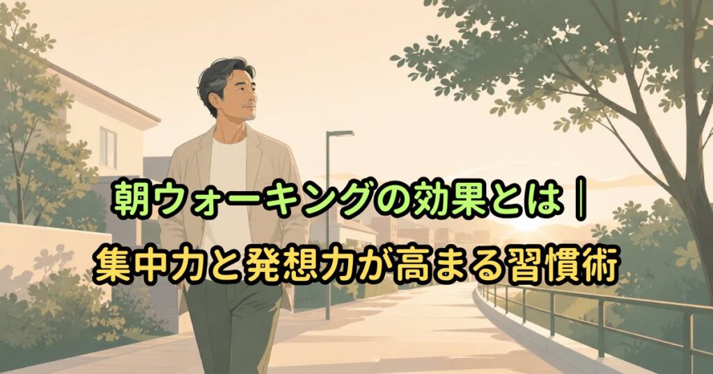 朝ウォーキングの効果とは｜集中力と発想力が高まる習慣術