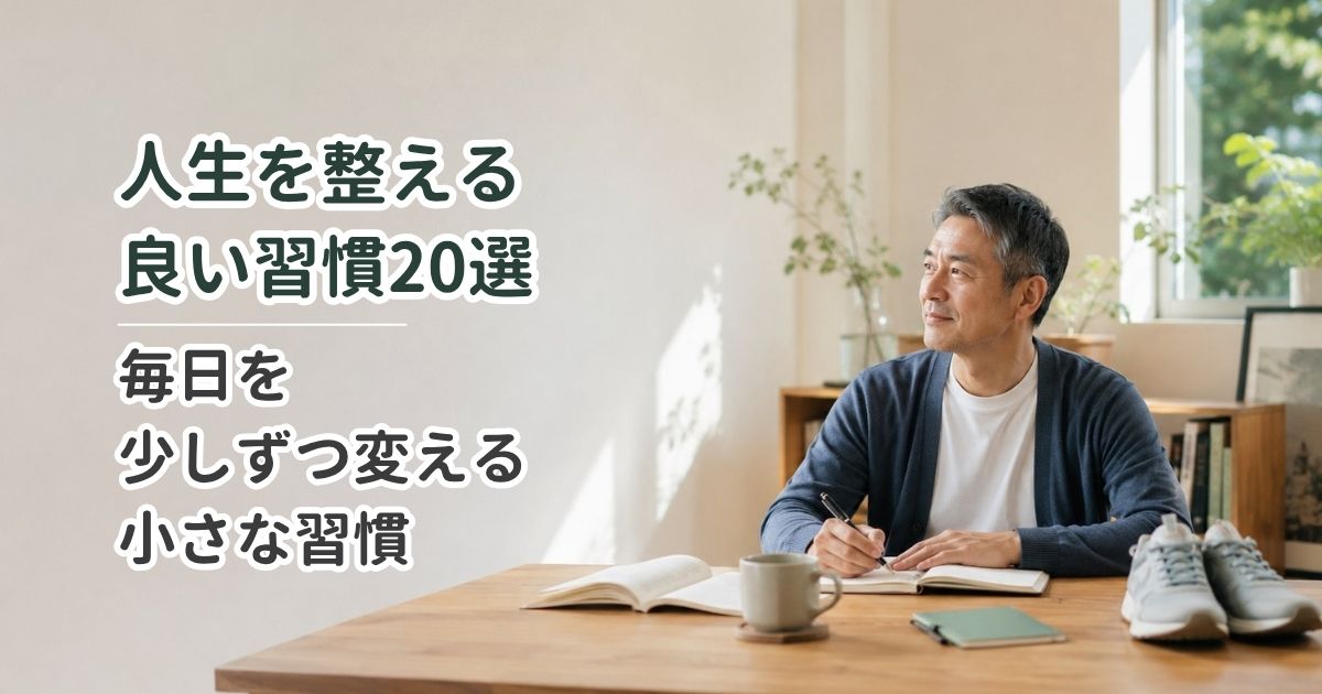 人生を整える良い習慣20選｜毎日を少しずつ変える小さな習慣
