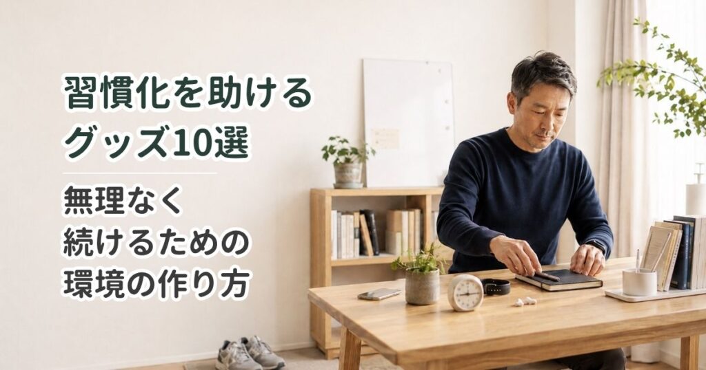 習慣化を助けるグッズ10選｜無理なく続けるための環境の作り方