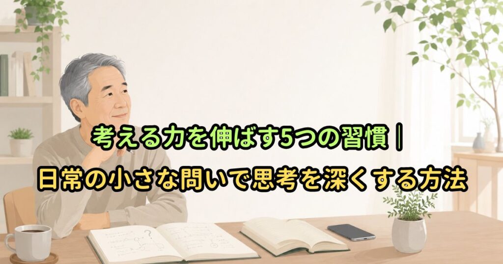 考える力を伸ばす5つの習慣｜日常の小さな問いで思考を深くする方法