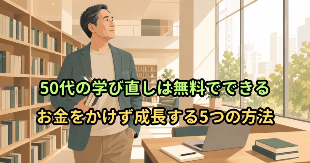 50代の学び直しは無料でできる｜お金をかけず成長する5つの方法