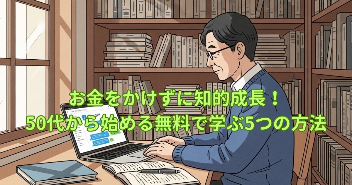 お金をかけずに知的成長！50代から始める無料で学ぶ5つの方法