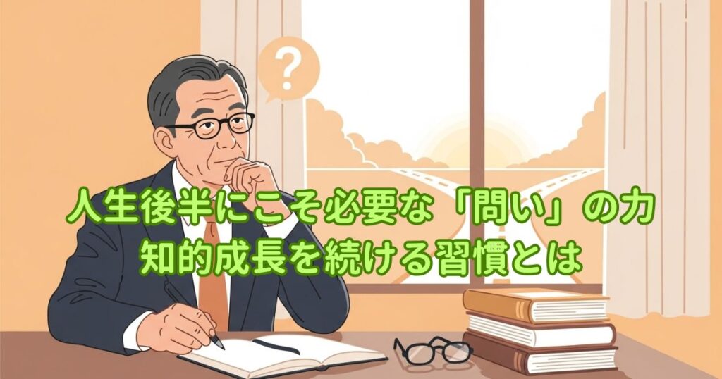 人生後半にこそ必要な「問い」の力|知的成長を続ける習慣とは