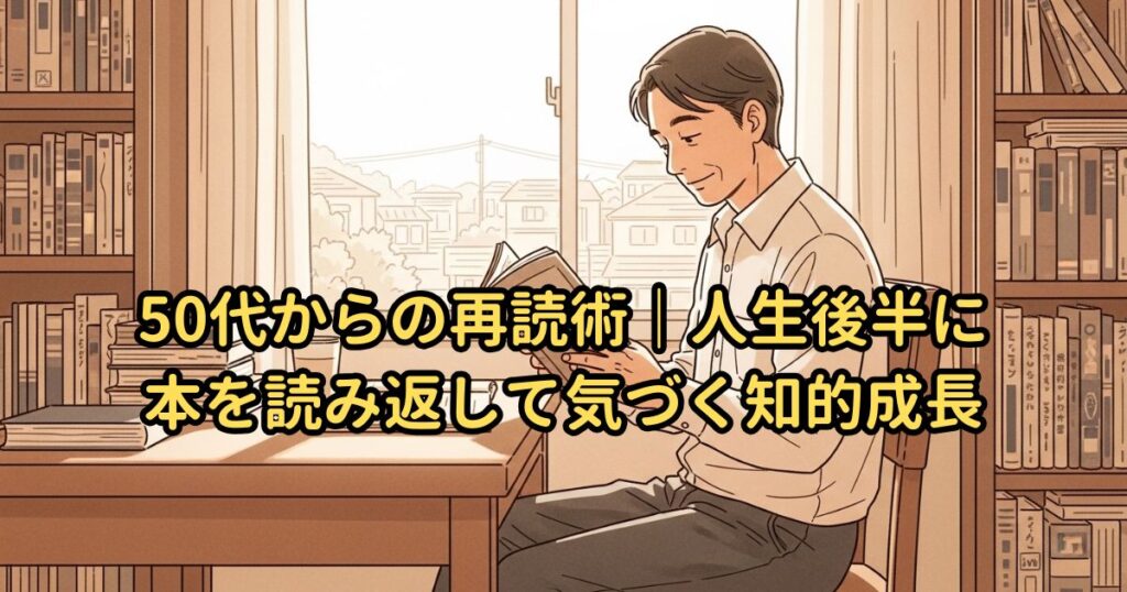 50代からの再読術|人生後半に本を読み返して気づく知的成長