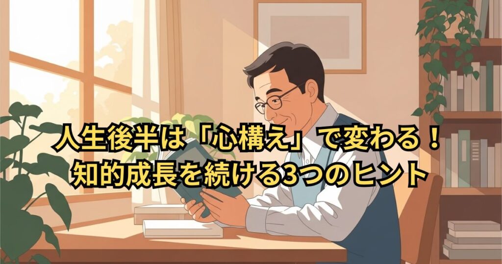 人生後半は「心構え」で変わる!知的成長を続ける3つのヒント