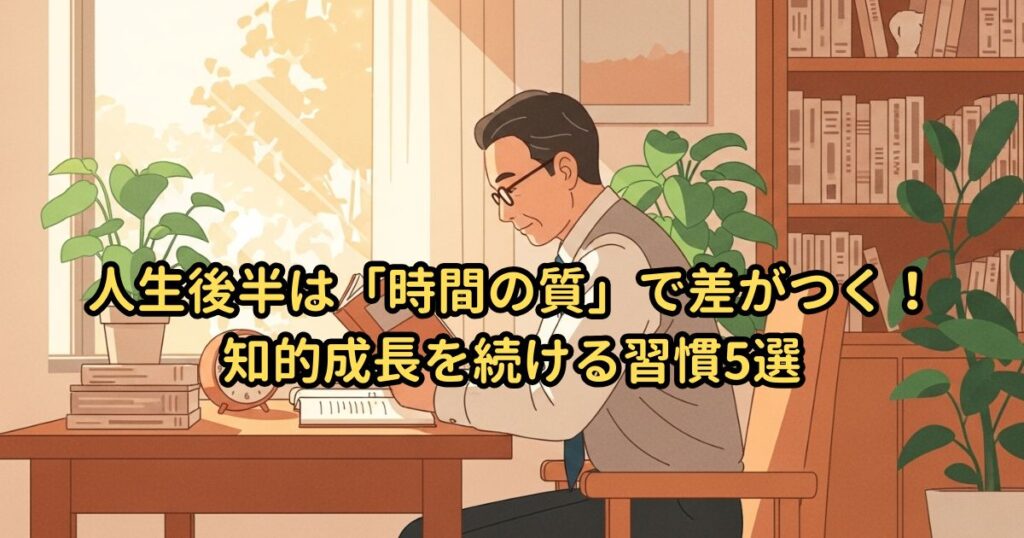 人生後半は「時間の質」で差がつく!知的成長を続ける習慣5選