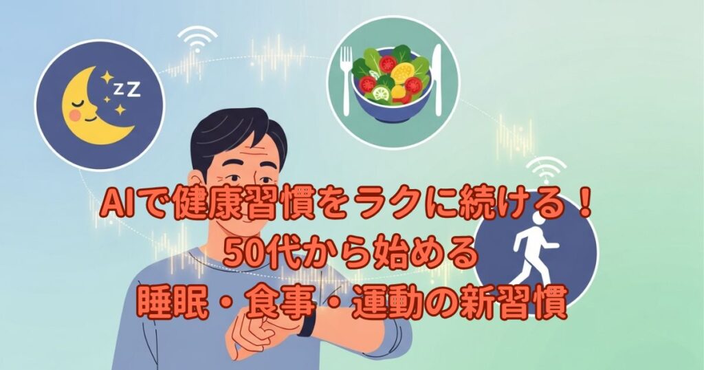 AIで健康習慣をラクに続ける!50代から始める睡眠・食事・運動の新習慣