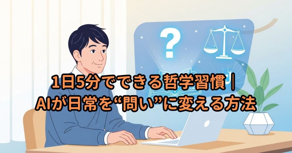 1日5分でできる哲学習慣|AIが日常を“問い”に変える方法