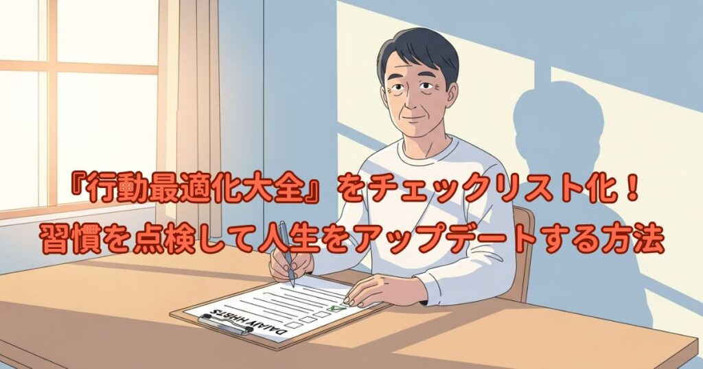 『行動最適化大全』をチェックリスト化!習慣を点検して人生をアップデートする方法