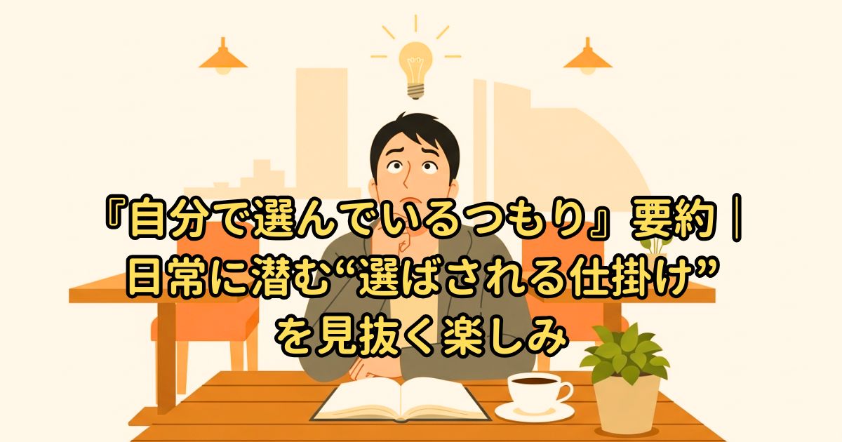 『自分で選んでいるつもり』要約|日常に潜む“選ばされる仕掛け”を見抜く楽しみ