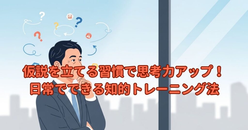 仮説を立てる習慣で思考力アップ!日常でできる知的トレーニング法