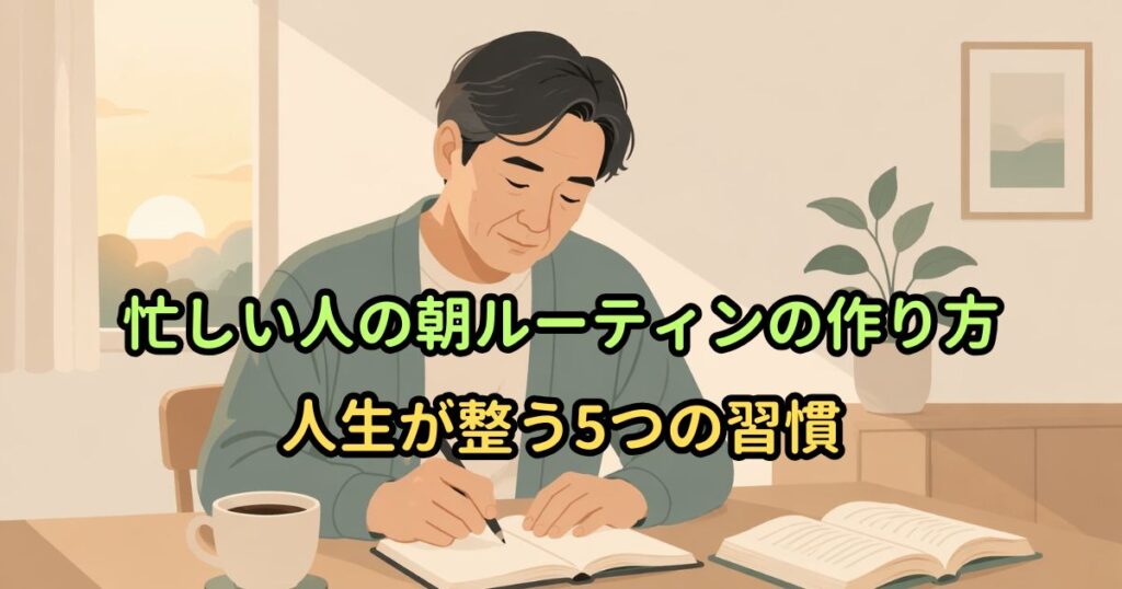 忙しい人の朝ルーティンの作り方｜人生が整う5つの習慣
