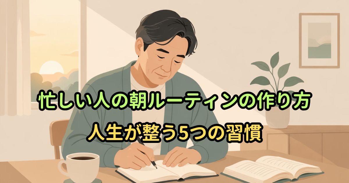 忙しい人の朝ルーティンの作り方｜人生が整う5つの習慣