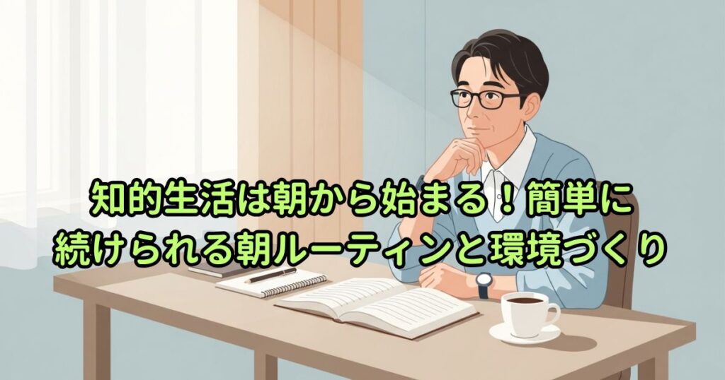 知的生活は朝から始まる!簡単に続けられる朝ルーティンと環境づくり