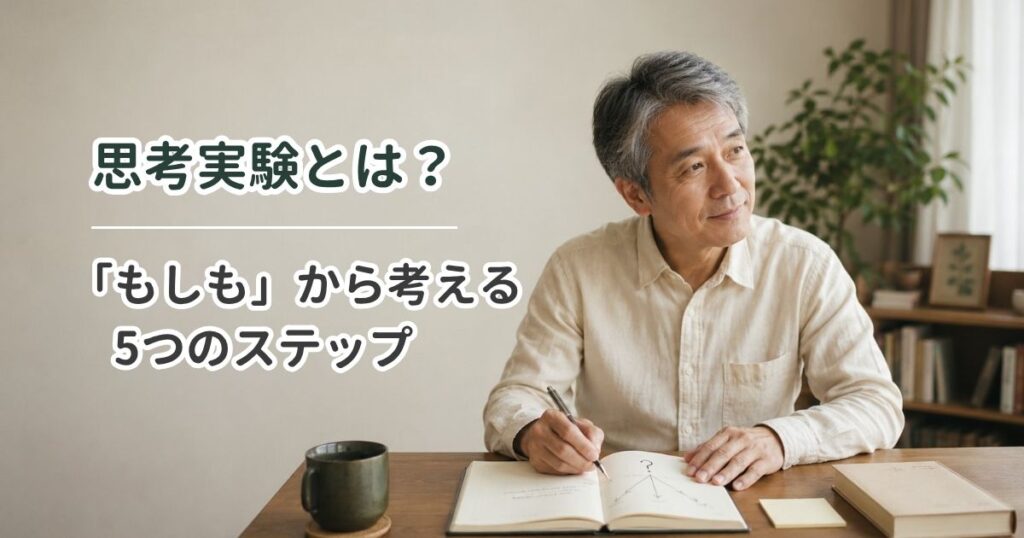 思考実験とは？「もしも」から考える力を鍛える5つのステップ