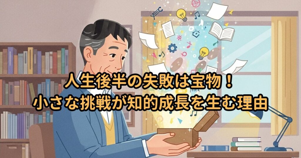 人生後半の失敗は宝物! 小さな挑戦が知的成長を生む理由