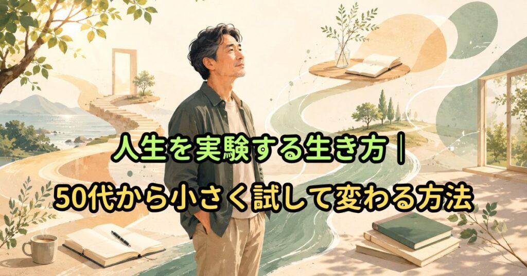 人生を実験する生き方｜50代から小さく試して変わる方法