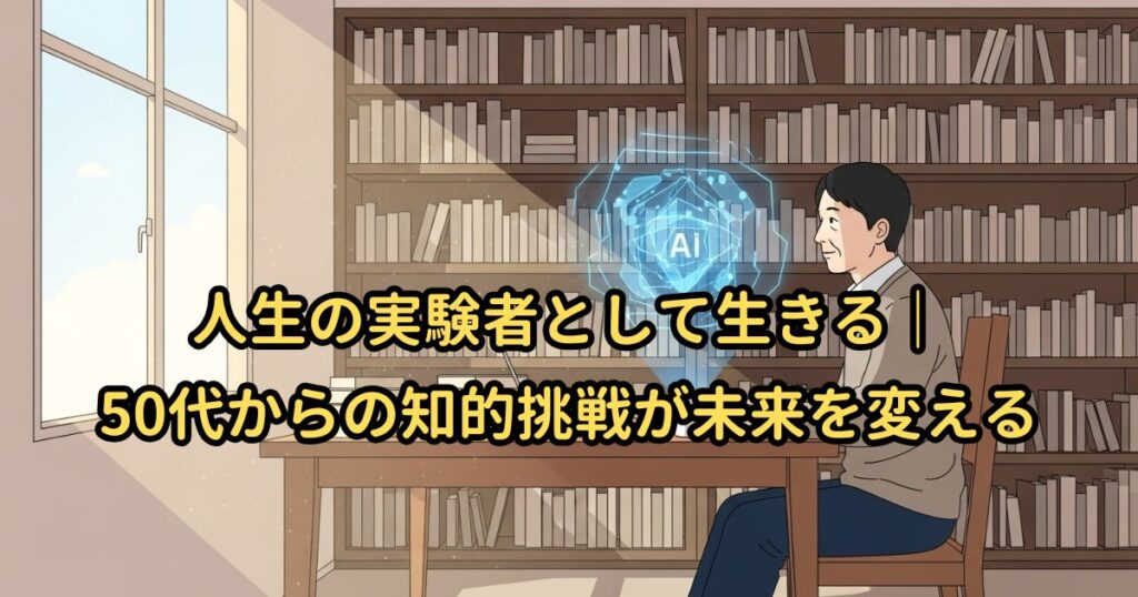 人生の実験者として生きる|50代からの知的挑戦が未来を変える