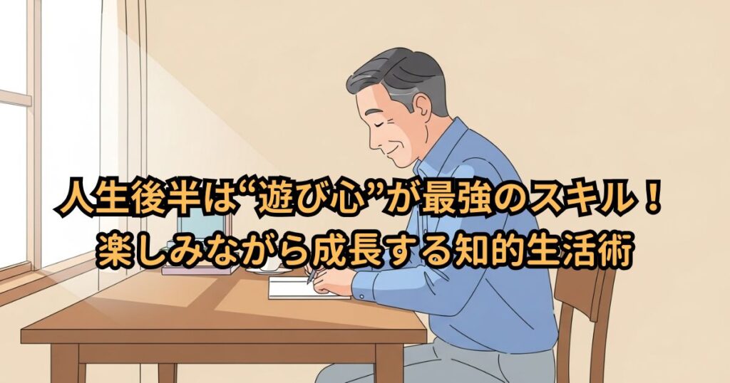 人生後半は“遊び心”が最強のスキル!楽しみながら成長する知的生活術