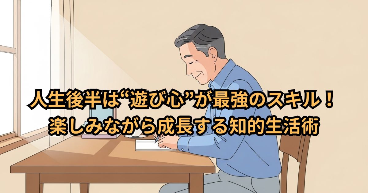 人生後半は“遊び心”が最強のスキル!楽しみながら成長する知的生活術