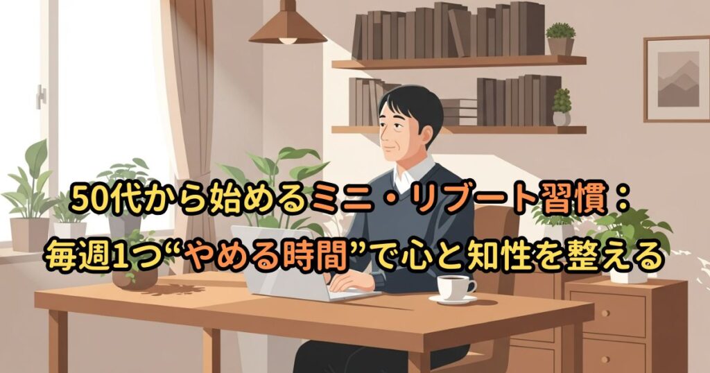 50代から始めるミニ・リブート習慣:毎週1つ“やめる時間”で心と知性を整える