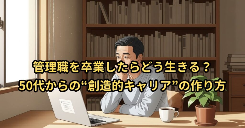管理職を卒業したらどう生きる?50代からの“創造的キャリア”の作り方