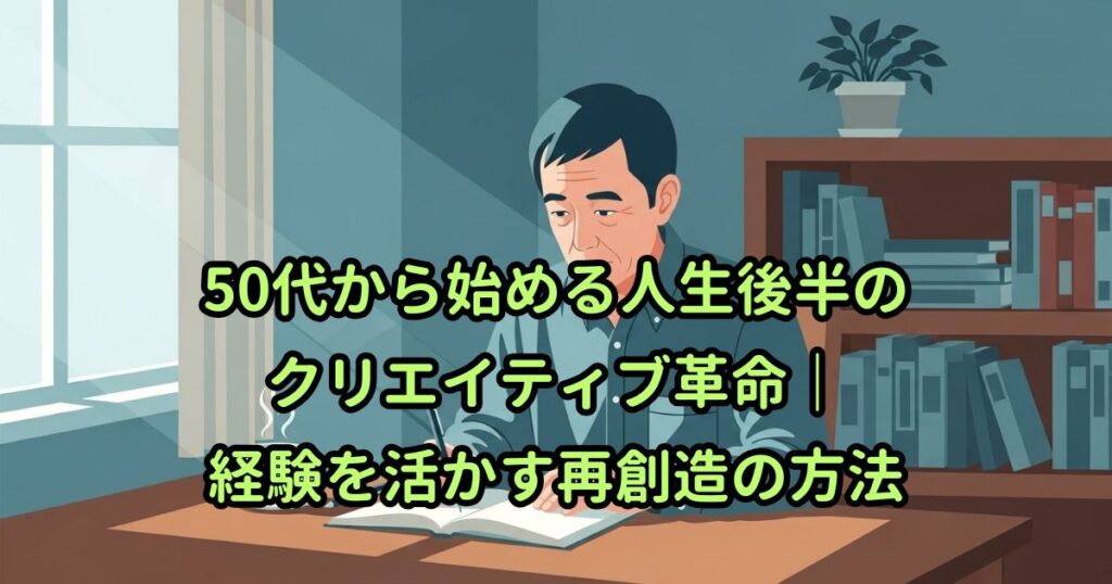 50代から始める人生後半のクリエイティブ革命|経験を活かす再創造の方法