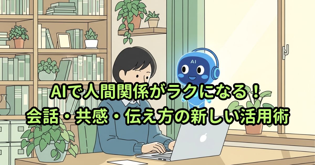 AIで人間関係がラクになる!会話・共感・伝え方の新しい活用術