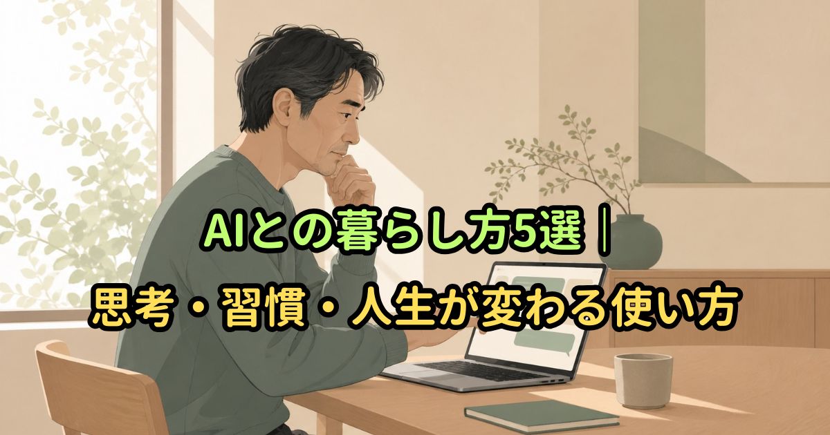 AIとの暮らし方5選｜思考・習慣・人生が変わる使い方