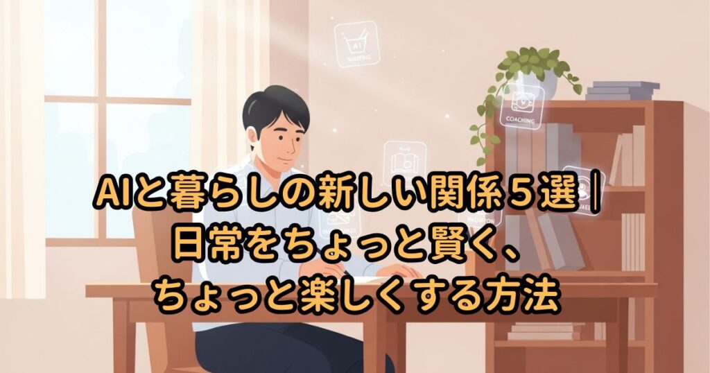 AIと暮らしの新しい関係5選|日常をちょっと賢く、ちょっと楽しくする方法