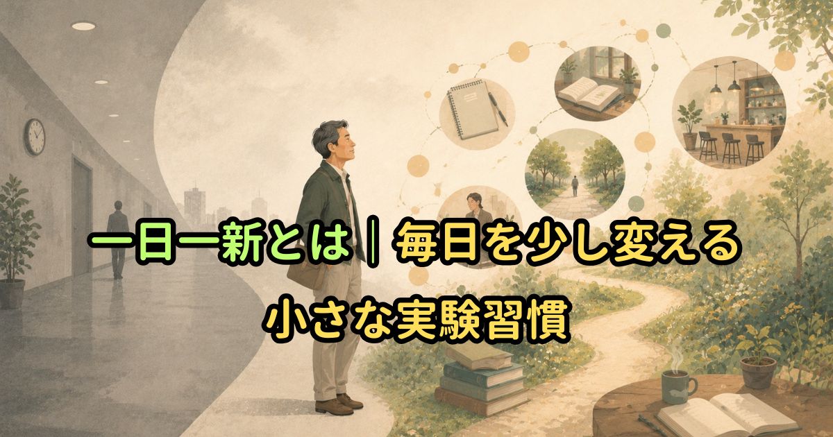 一日一新とは｜毎日を少し変える小さな実験習慣