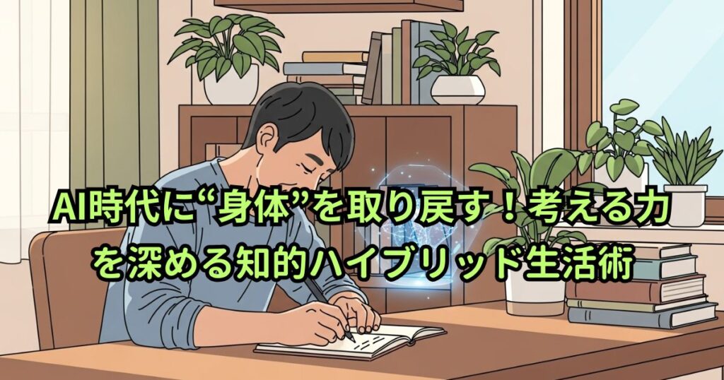 AI時代に“身体”を取り戻す!考える力を深める知的ハイブリッド生活術