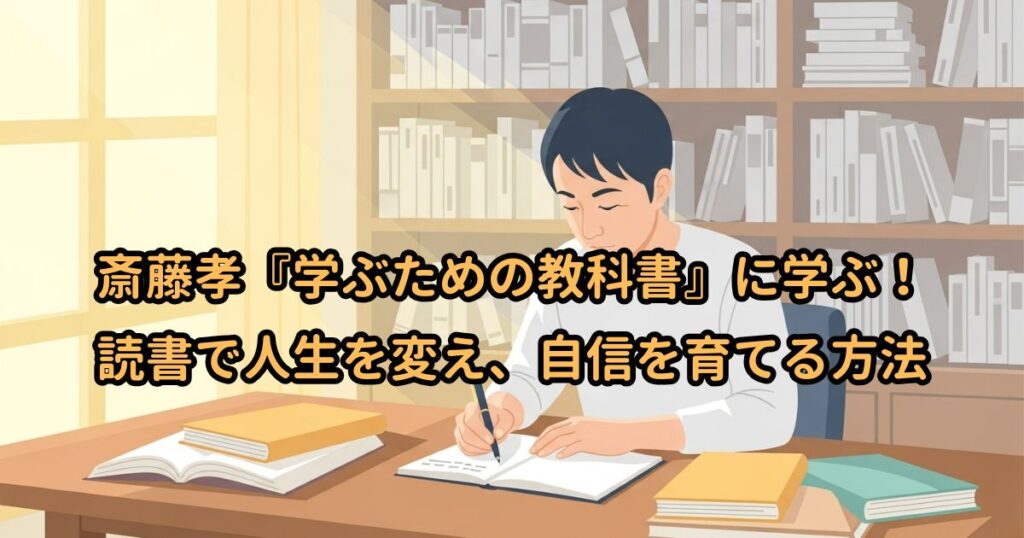 斎藤孝『学ぶための教科書』に学ぶ!読書で人生を変え、自信を育てる方法