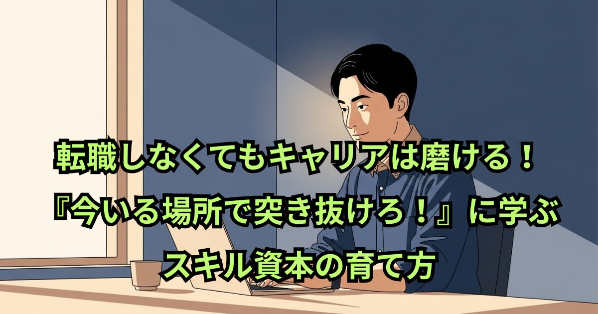転職しなくてもキャリアは磨ける!『今いる場所で突き抜けろ!』に学ぶスキル資本の育て方