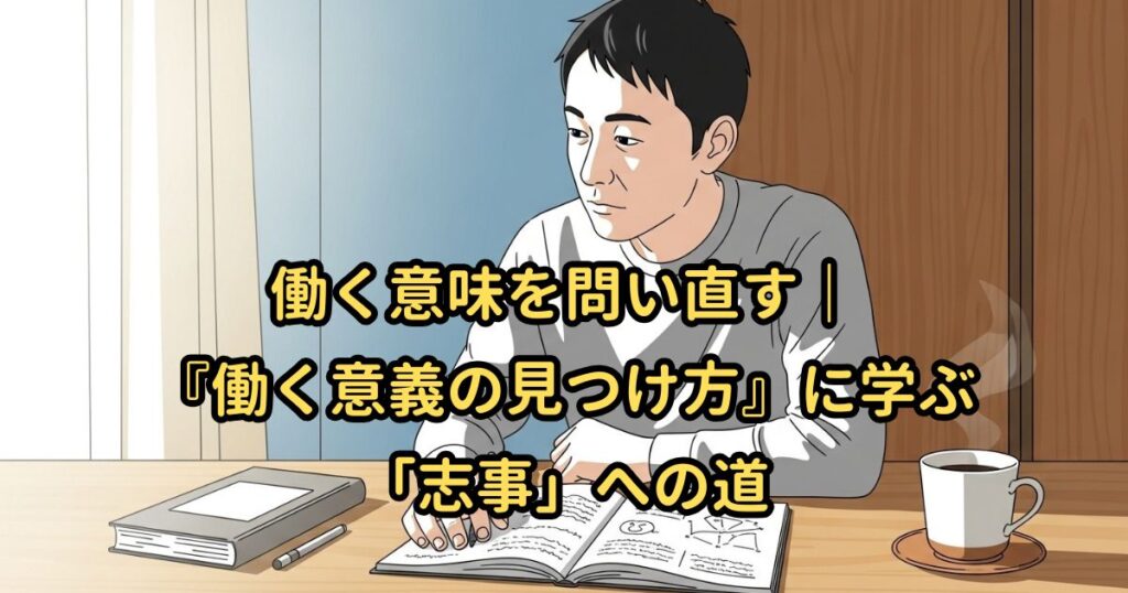 働く意味を問い直す｜『働く意義の見つけ方』に学ぶ「志事」への道