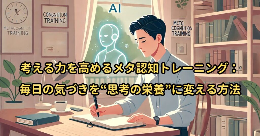 考える力を高めるメタ認知トレーニング:毎日の気づきを“思考の栄養”に変える方法