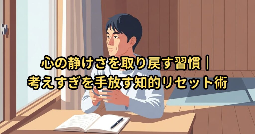 心の静けさを取り戻す習慣|考えすぎを手放す知的リセット術
