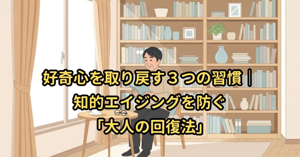 好奇心を取り戻す3つの習慣|知的エイジングを防ぐ「大人の回復法」