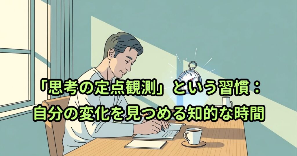「思考の定点観測」という習慣:自分の変化を見つめる知的な時間