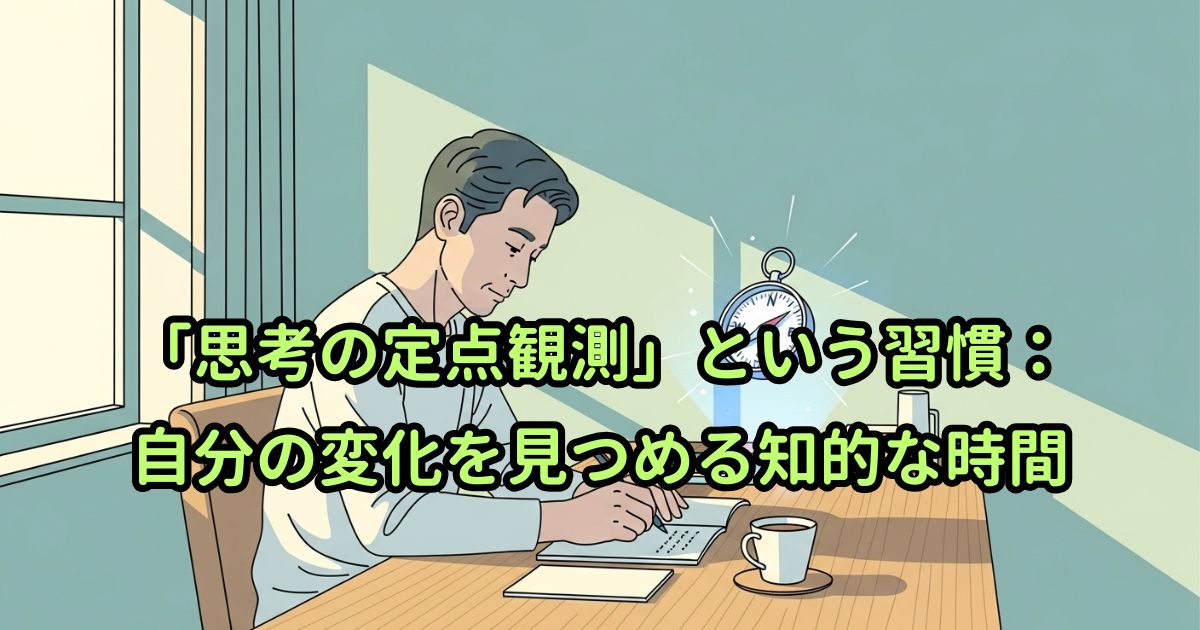 「思考の定点観測」という習慣:自分の変化を見つめる知的な時間