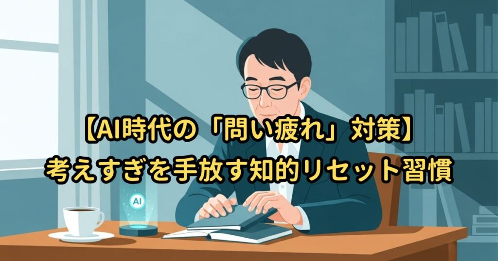 【AI時代の「問い疲れ」対策】考えすぎを手放す知的リセット習慣